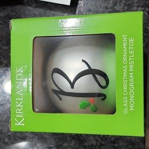 Christmas ornament monogram letter B